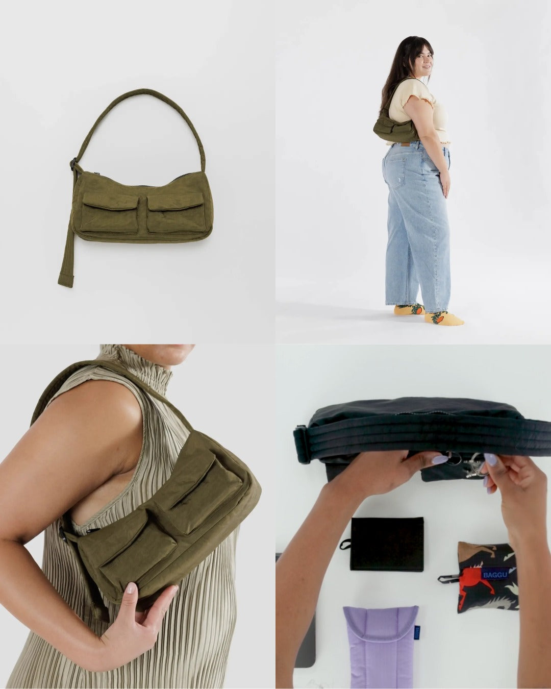美國｜BAGGU Cargo Shoulder Bag Y2K 腋下包 / 肩背包 共四色