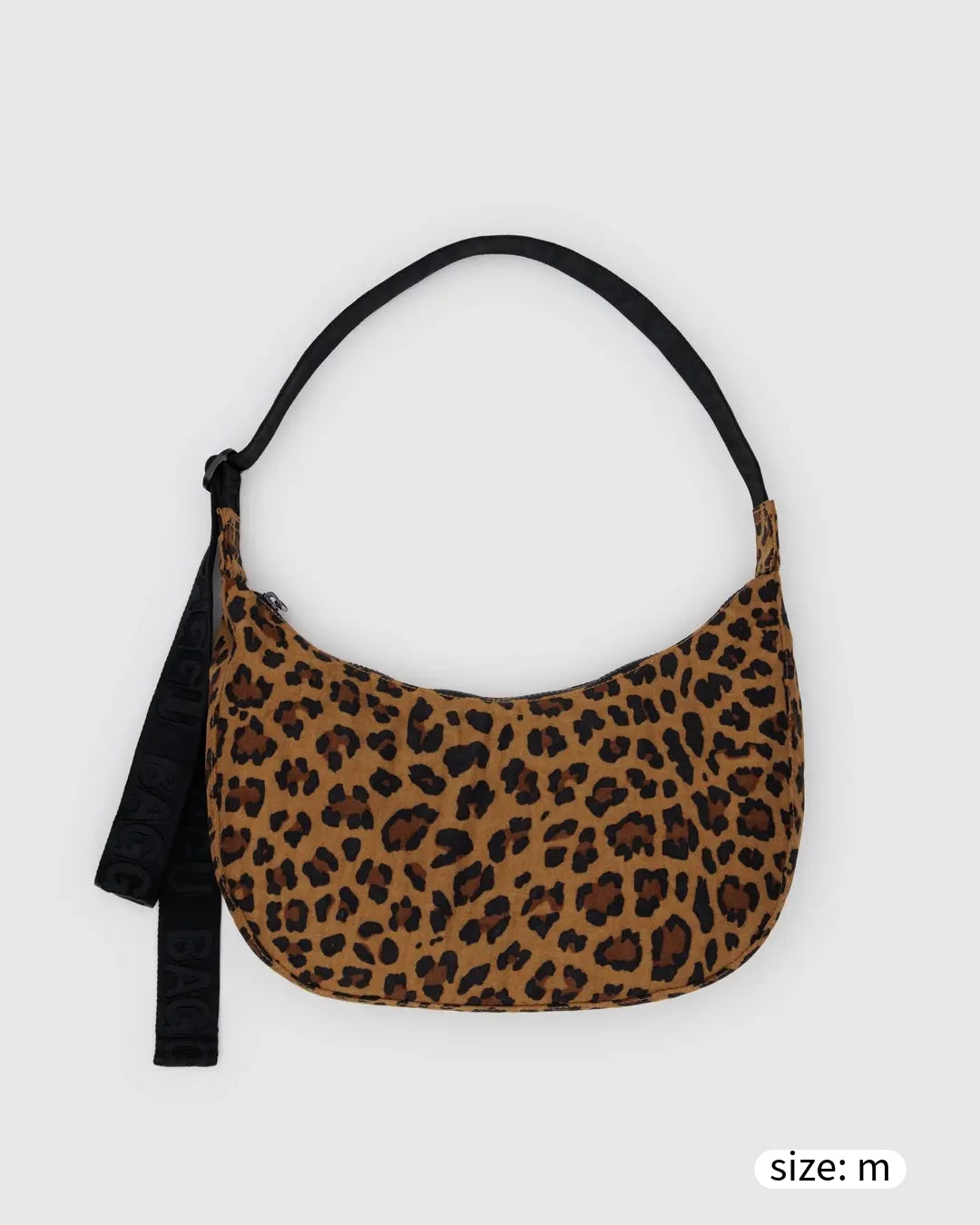 美國｜BAGGU Nylon Crescent Bag 尼龍彎月包 / 斜背包 M size 豹紋