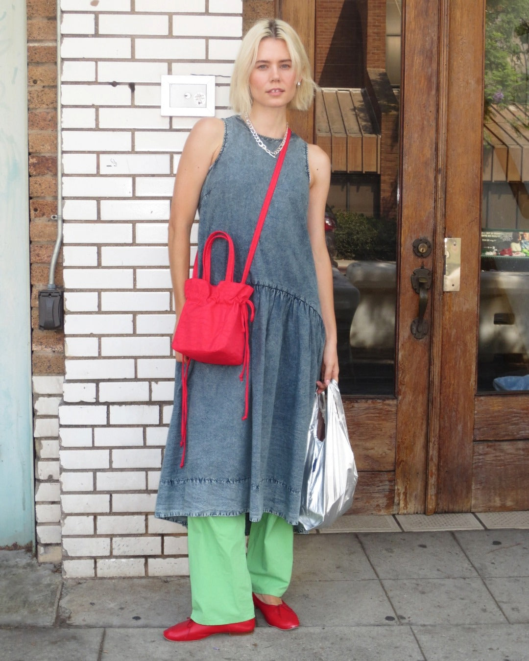 美國｜BAGGU Drawstring Bag 兩用束口水桶包 / 手提包 /  斜背包 共四色