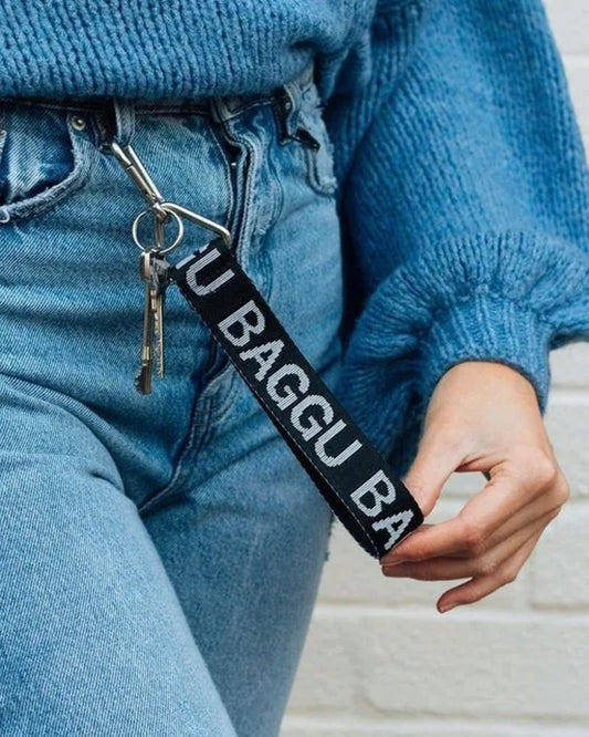 美國｜BAGGU Logo Keychain 織帶鑰匙圈 扣環吊飾 共三色