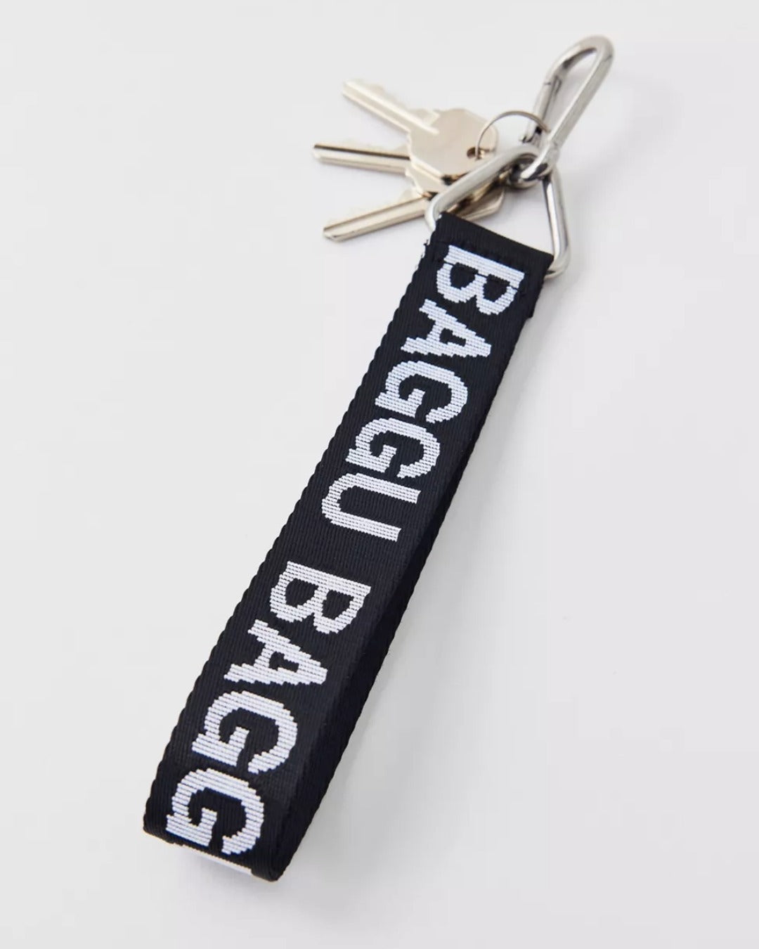 美國｜BAGGU Logo Keychain 織帶鑰匙圈 扣環吊飾 共三色