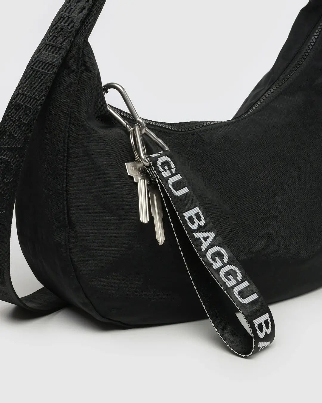 美國｜BAGGU Logo Keychain 織帶鑰匙圈 扣環吊飾 共三色