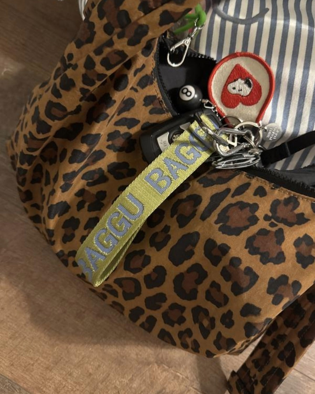 美國｜BAGGU Logo Keychain 織帶鑰匙圈 扣環吊飾 共三色