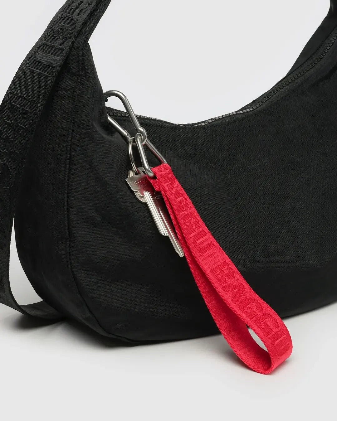美國｜BAGGU Logo Keychain 織帶鑰匙圈 扣環吊飾 共三色