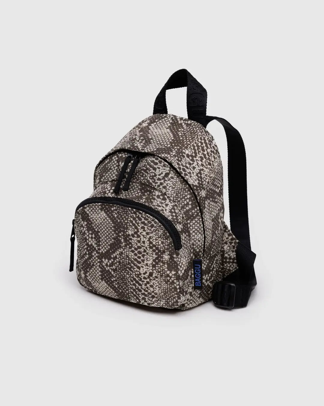 美國｜BAGGU Mini Nylon Backpack 迷你尼龍後背包 蛇紋