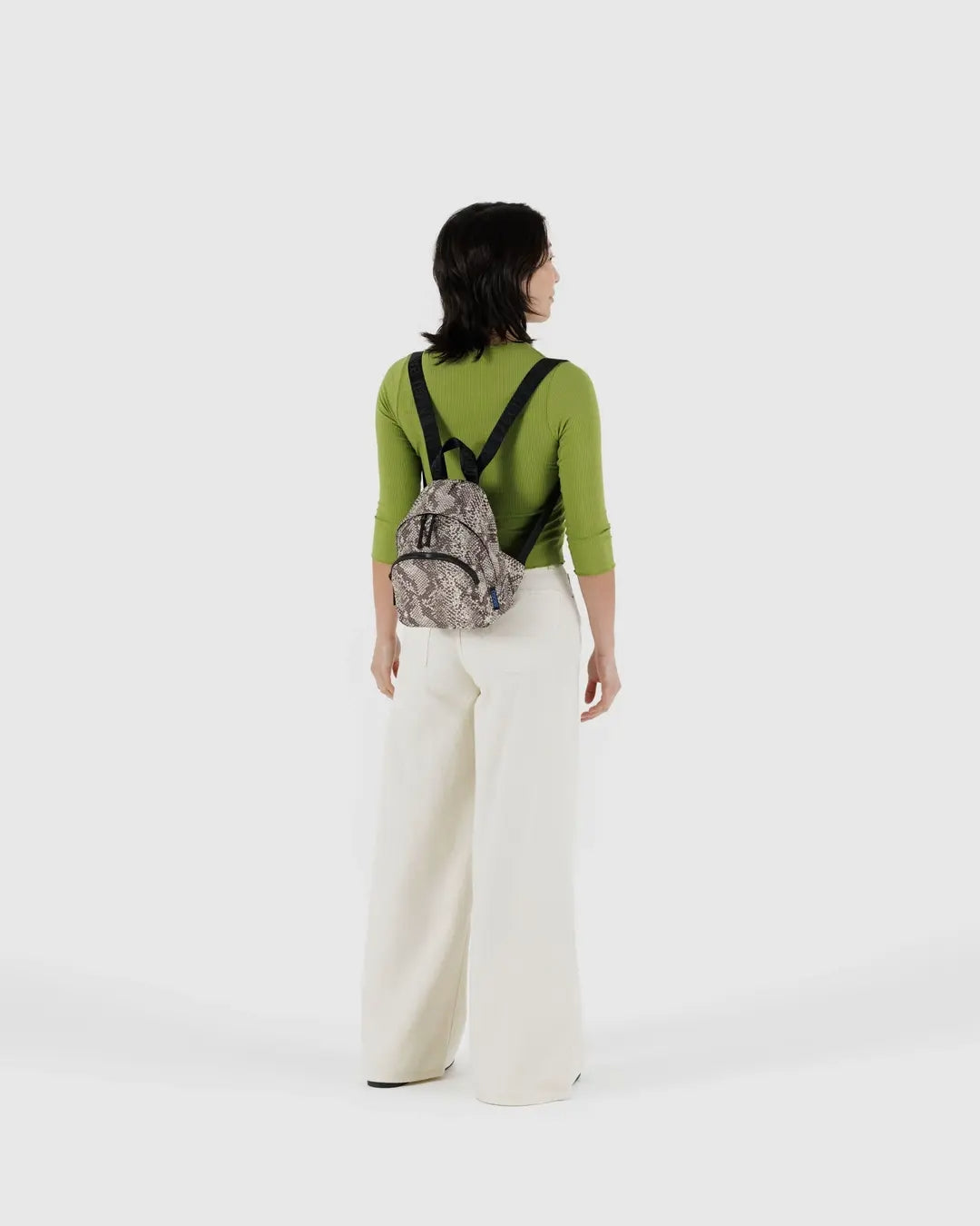 美國｜BAGGU Mini Nylon Backpack 迷你尼龍後背包 蛇紋