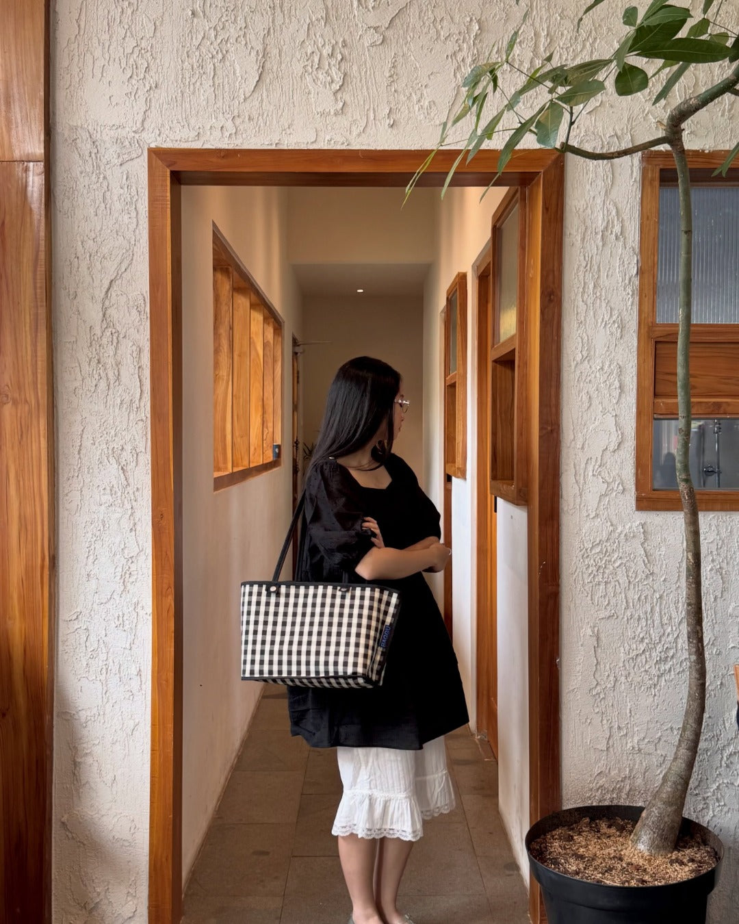 美國｜BAGGU Nylon Reversible Tote 雙面托特包 / 肩背包/ 子母包 M Size 共三色