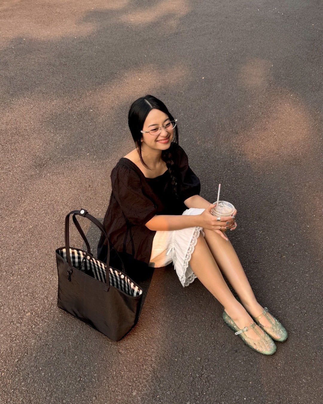 美國｜BAGGU Nylon Reversible Tote 雙面托特包 / 肩背包/ 子母包 M Size 共三色