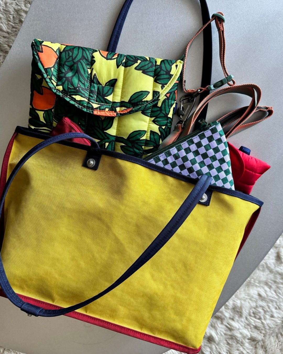 美國｜BAGGU Nylon Reversible Tote 雙面托特包 / 肩背包/ 子母包 M Size 共三色