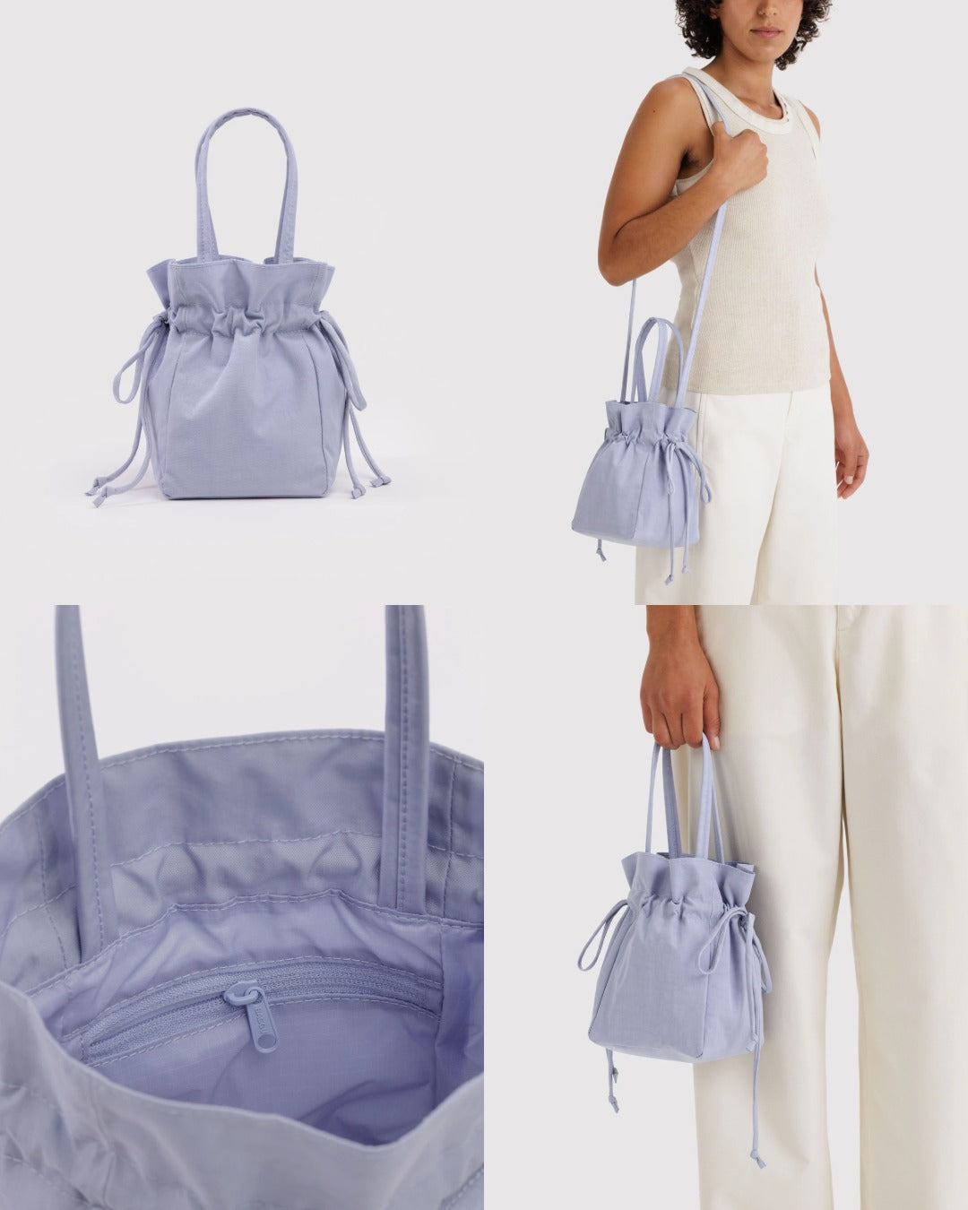 美國｜BAGGU Drawstring Bag 兩用束口水桶包 / 手提包 /  斜背包 共四色