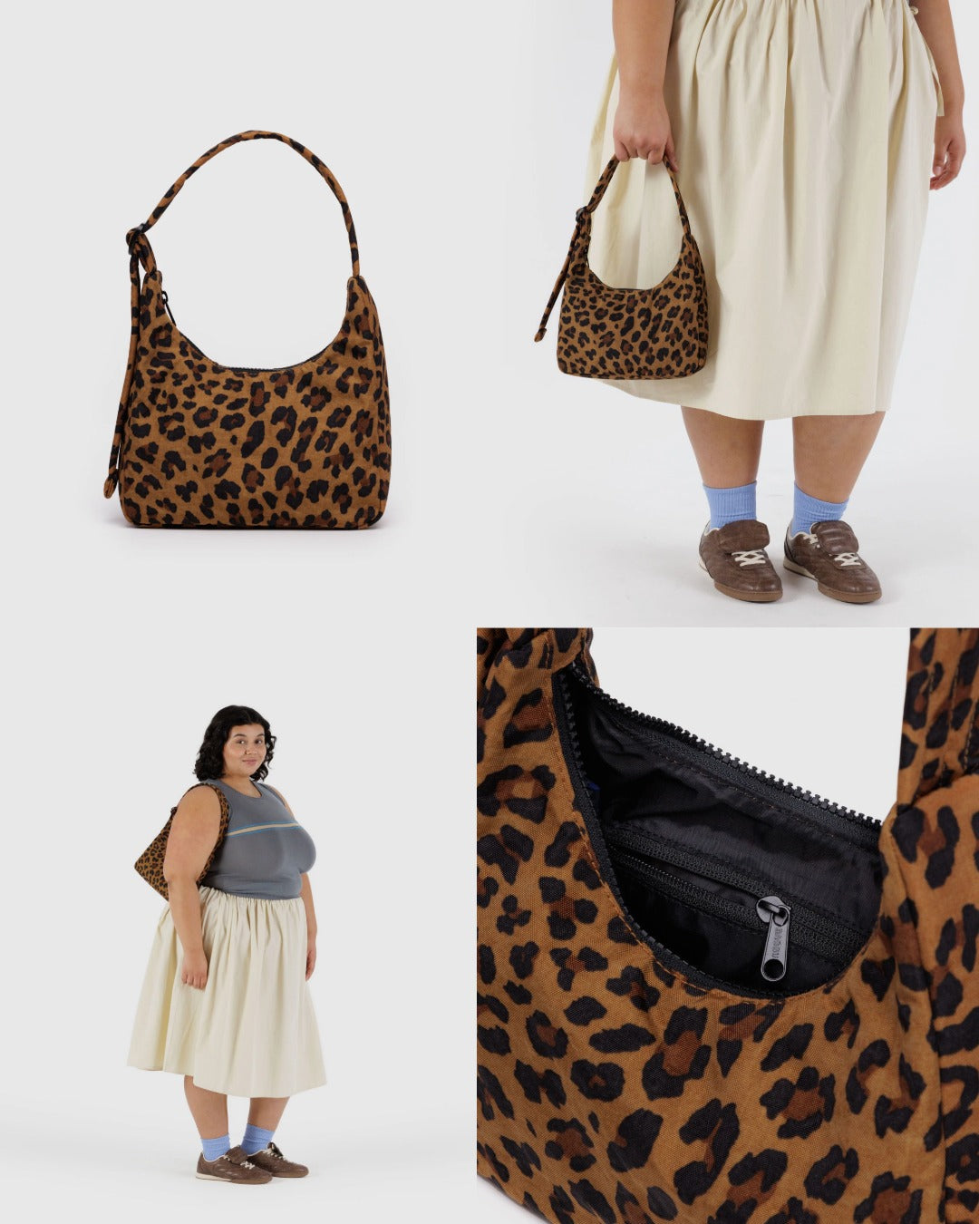 美國｜BAGGU Nylon Shoulder Bag 腋下包 / 肩背包 豹紋
