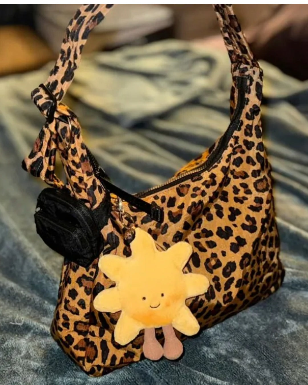美國｜BAGGU Nylon Shoulder Bag 腋下包 / 肩背包 豹紋